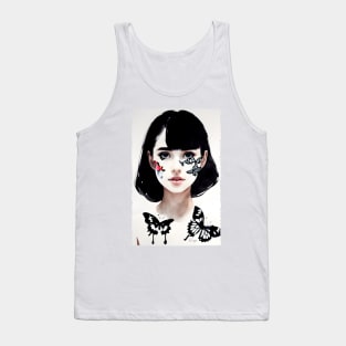 Girl with butterflies #02 Tank Top